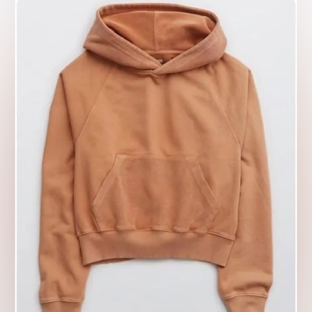 ❤️‍🔥 FINAL PRICE ❤️‍🔥Aerie Rust Orange Cropped Hoodie